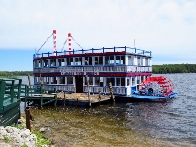 The Au Sable River Queen at dock.